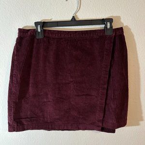 Abercrombie & Fitch Wrap Corduroy Skirt